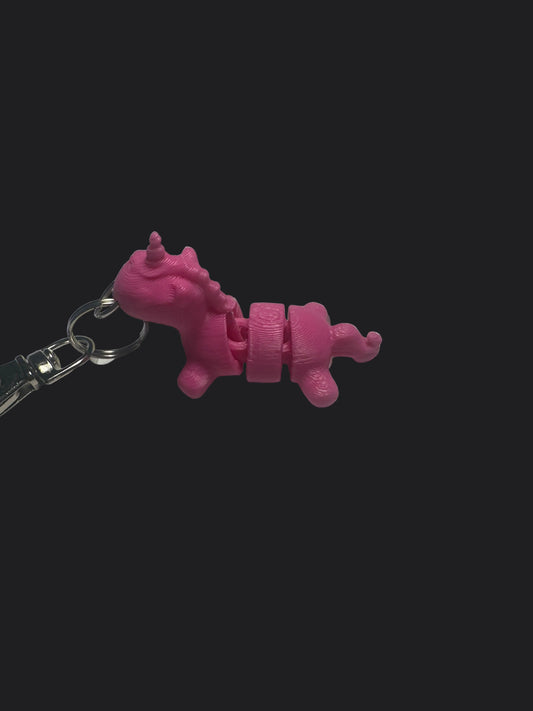 Mini flexi unicorn keychain