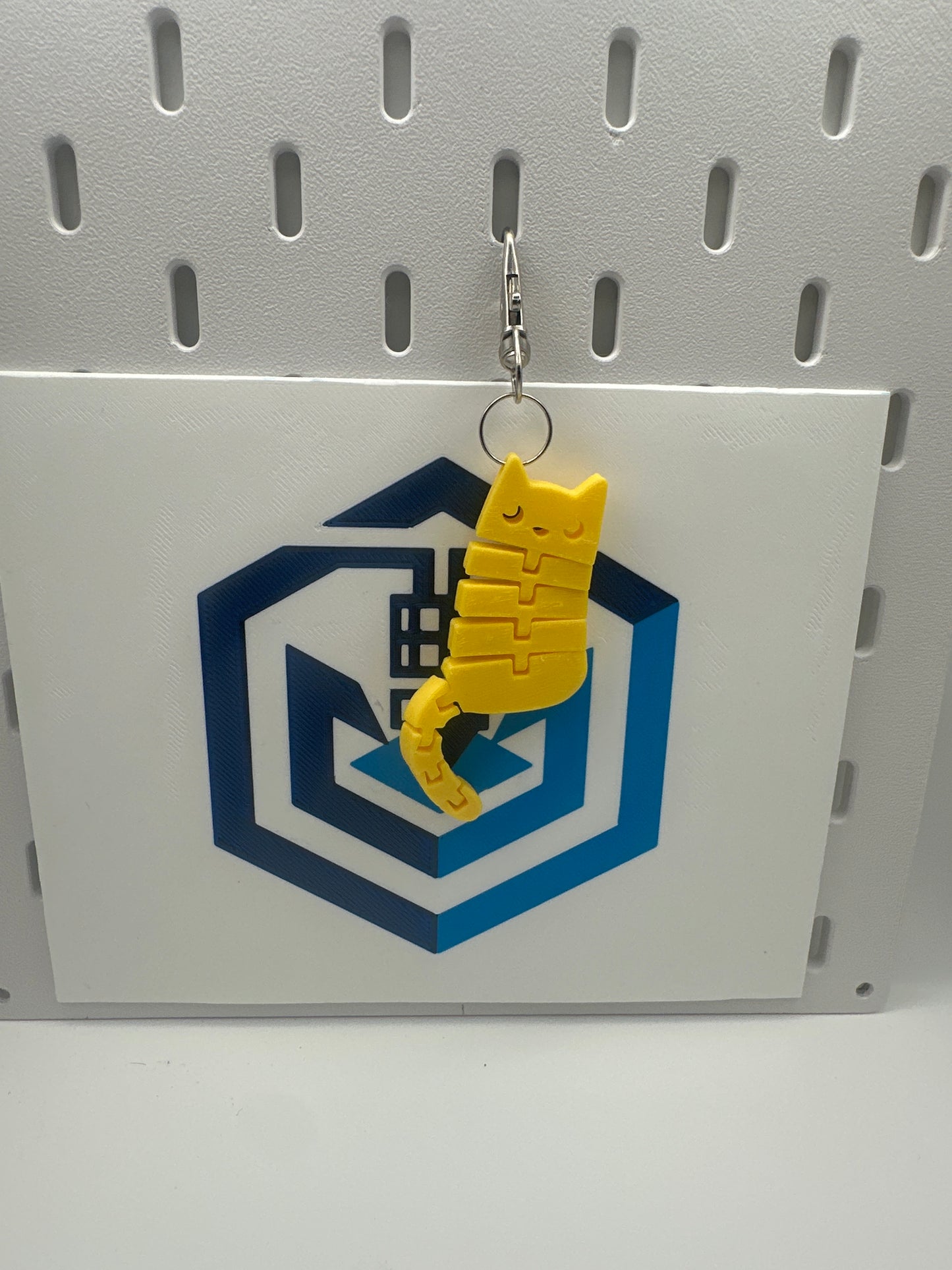 Cat keychain yellow