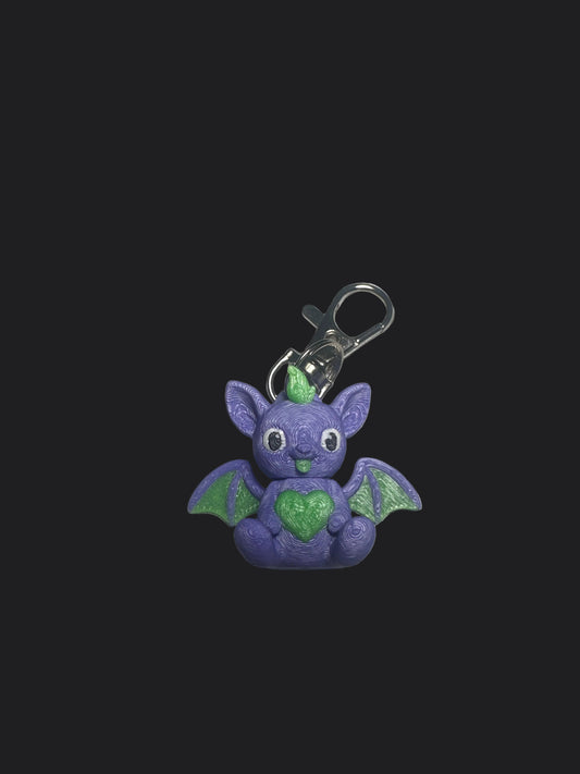 Miniature bat keychain