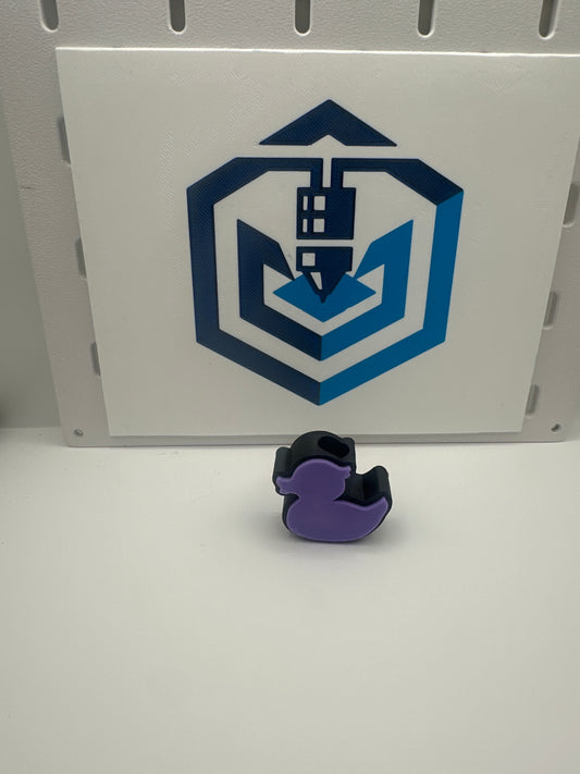 Duck straw topper purple