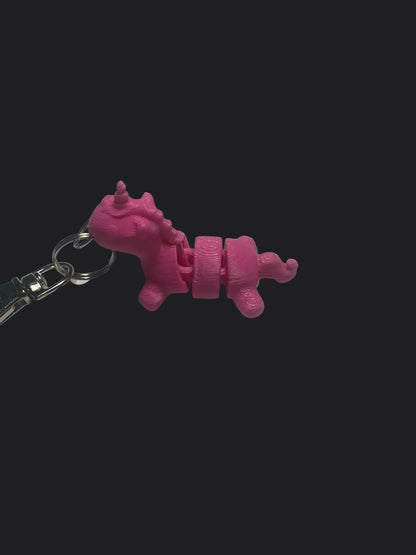 Mini flexi unicorn keychain