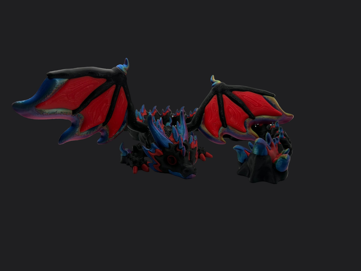 Fire dragon with wings